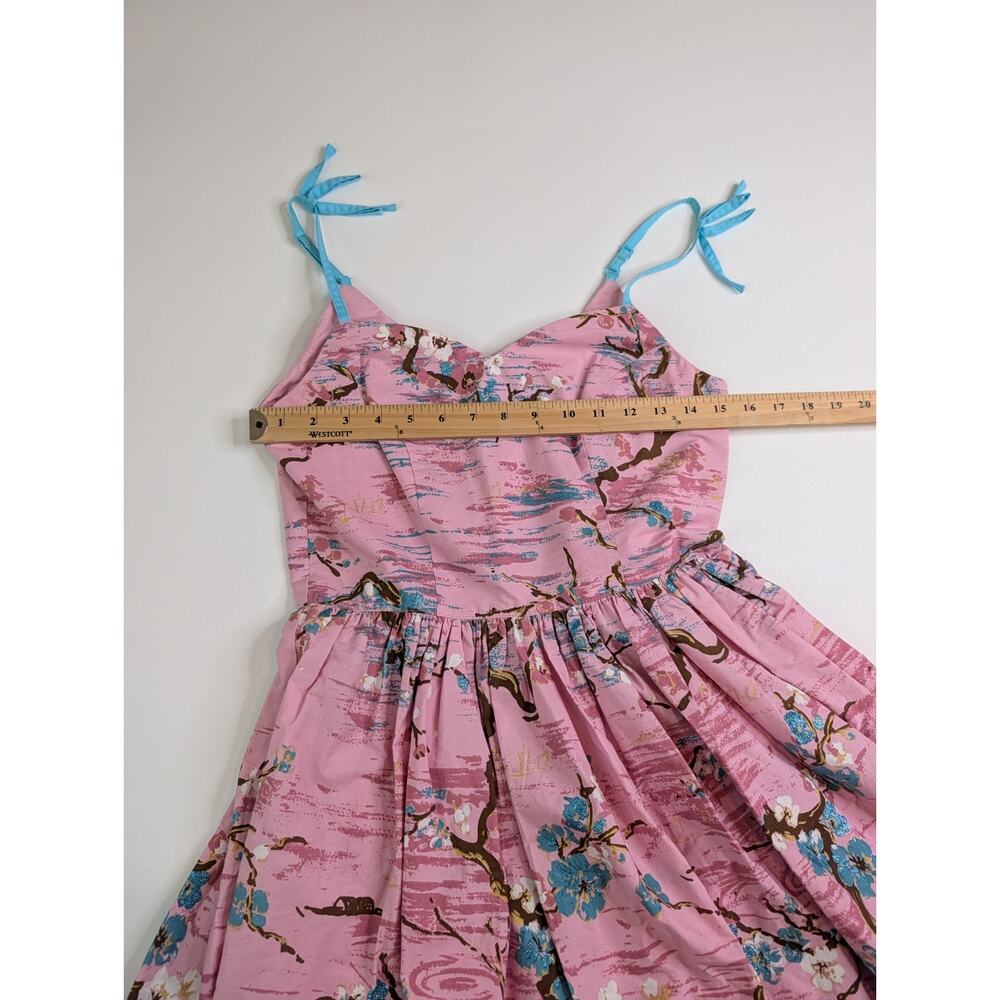 Hell Bunny Jenna Retro Sundress Size XS Cherry Blossom - Picture 12 of 15